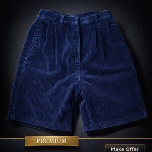 Cj Banks Blue Corduroy Shorts Womens Medium High Waist Casual  Shorts